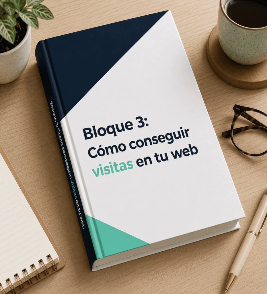 Bloque 3 Cómo conseguir visitas en tu web, de la guía Mejora tu web sin saber SEO