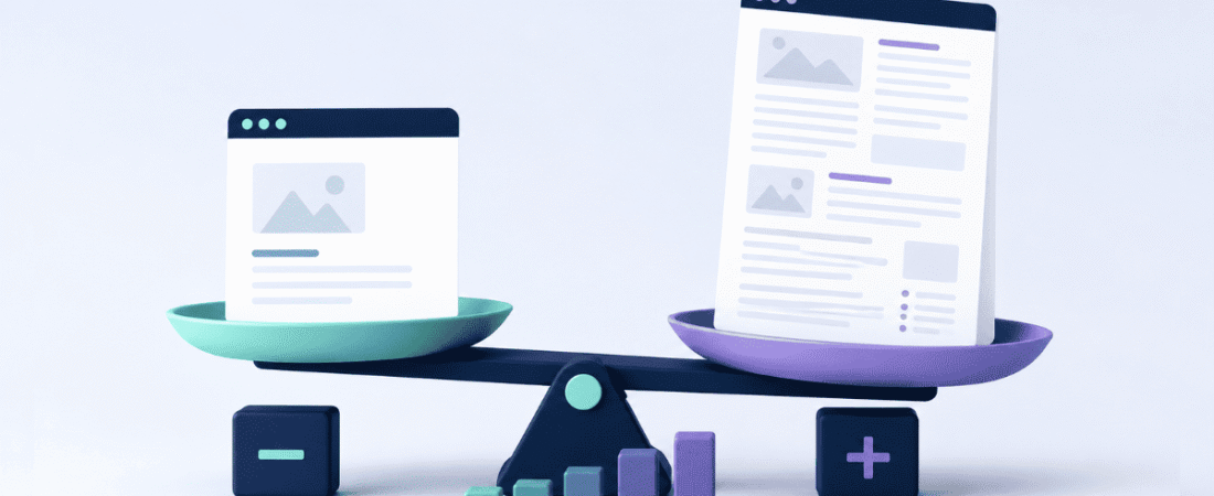 ¿Cuánto contenido debe tener una página web?